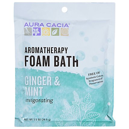 Aura Cacia Foam Bath Aromatherapy Invigorating Ginger & Mint - 2.5 Fl. Oz. - Image 3