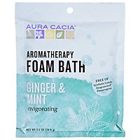 Aura Cacia Foam Bath Aromatherapy Invigorating Ginger & Mint - 2.5 Fl. Oz. - Image 3