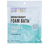 Aura Cacia Foam Bath Aromatherapy Invigorating Ginger & Mint - 2.5 Fl. Oz.