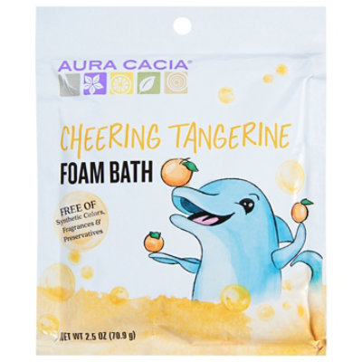 Aura Cacia Foam Bath Cheering Tangerine & Sweet Orange Essential Oils - 2.5 Fl. Oz. - Image 3