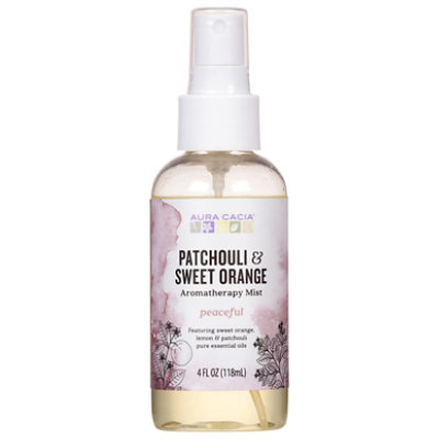 Aura Cacia Aromatherapy Mist Room & Body Peaceful Patchouli & Sweet Orange - 4 Fl. Oz.