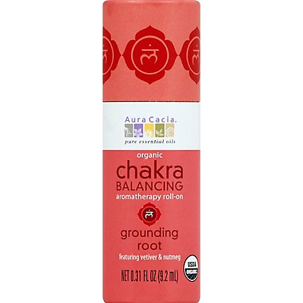 Aura Cacia Pure Essential Oils Roll-On Organic Chakra Balancing Grounding Root - 0.31 Fl. Oz. - Image 2