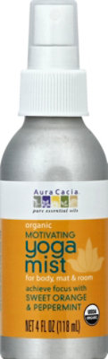 Aura Cacia Pure Essential Oils Yoga Mist Organic Motivating Sweet Orange & Peppermint - 4 Fl. Oz. - Image 2