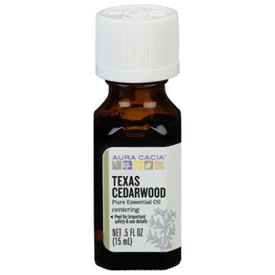 Aura Cacia Essential Oil 100% Pure Texas Cedarwood - .5 Fl. Oz.