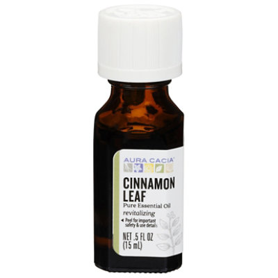 Aura Cacia Essential Oil 100% Pure Cinnamon Leaf - .5 Fl. Oz. - Image 1