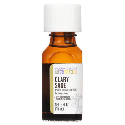 Aura Cacia Pure Aromatherapy Clary Sage Balancing - .5 Fl. Oz.