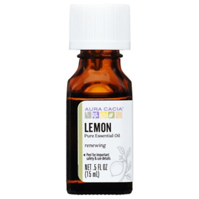 Aura Cacia Essential Oil 100% Pure Lemon - .5 Fl. Oz. - Image 3