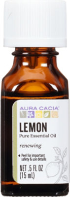 Aura Cacia Essential Oil 100% Pure Lemon - .5 Fl. Oz. - Image 2