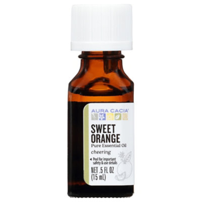 Aura Cacia Essential Oil 100% Pure Sweet Orange - .5 Fl. Oz. - Image 3