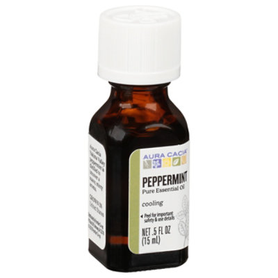 Aura Cacia Essential Oil 100% Pure Peppermint - .5 Fl. Oz. - Image 1