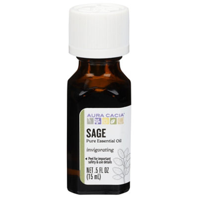 Aura Cacia Essential Oil 100% Pure Sage - .5 Fl. Oz. - Image 3