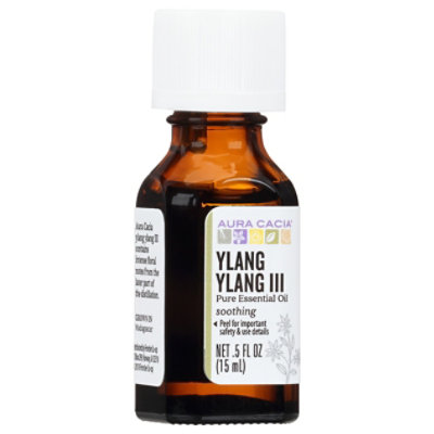 Aura Cacia Essential Oil 100% Pure Ylang Ylang III - .5 Fl. Oz. - Image 1