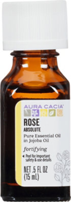 Aura Cacia Rose Absolute in Jojoba Oil - .5 Fl. Oz. - Image 2