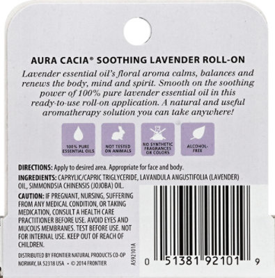 Aura Cacia Roll-On Aromatherapy Soothing Lavender - 0.31 Fl. Oz. - Image 3