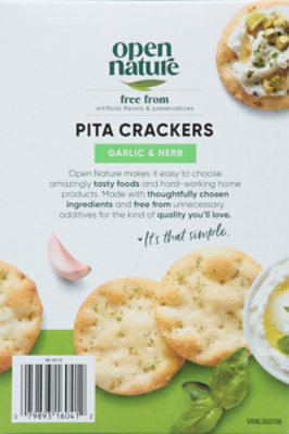 Open Nature Garlic & Herb Pita Crackers - 5 Oz. - Image 6