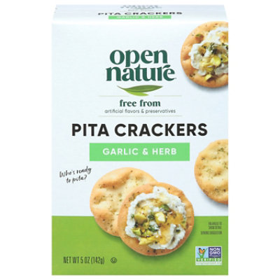 Open Nature Garlic & Herb Pita Crackers - 5 Oz. - Image 1