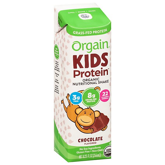 Orgain Healthy Kids Nutritional Shake Organic Chocolate - 8.25 Oz