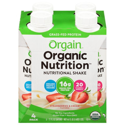 Orgain Nutritional Shake Organic Strawberries & Cream - 44 Oz - Image 3