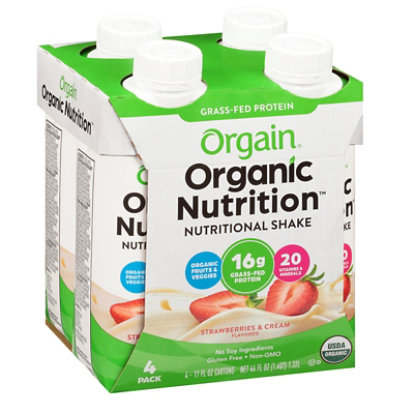 Orgain Nutritional Shake Organic Strawberries & Cream - 44 Oz - Image 2