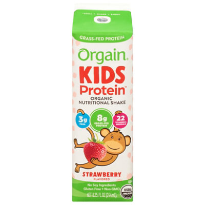 Orgain Healthy Kids Nutritional Shake Organic Strawberry - 8.25 Oz - Image 3