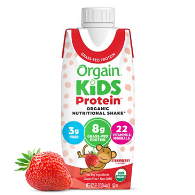 Orgain Healthy Kids Nutritional Shake Organic Strawberry - 8.25 Oz - Image 2