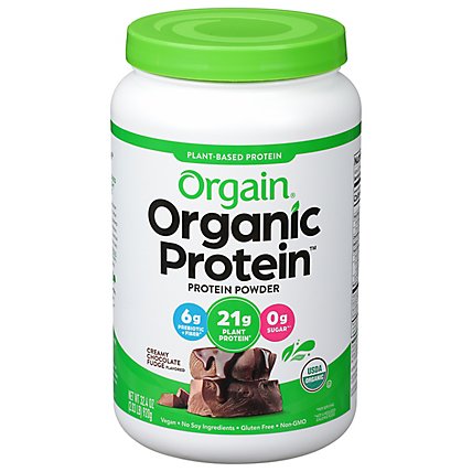 Orgain Organic Protein Protein Powder Plant Based Creamy Chocolate Fudge - 32.8 Oz - Image 3