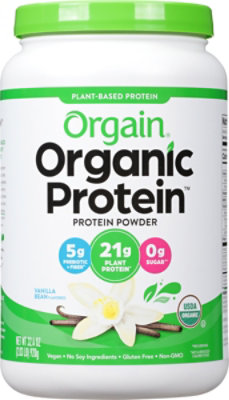 Orgain Protein Powder Organic Sweet Vanilla Bean - 32.8 Oz - Image 2