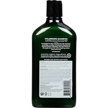 Avalon Organics Shampoo Volumizing Rosemary - 11 Oz - Image 5