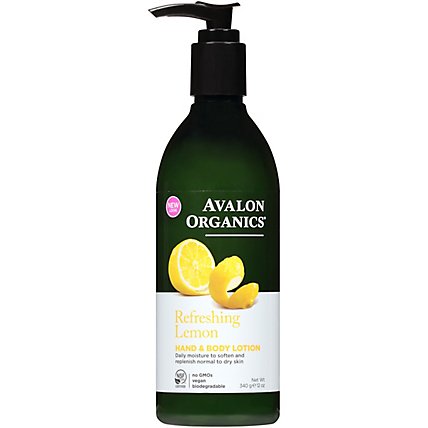 Avalon Organics Lotion Hand & Body Lemon - 12 Oz - Image 2