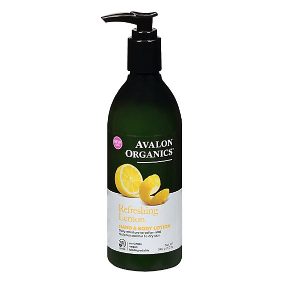Avalon Organics Lotion Hand & Body Lemon - 12 Oz