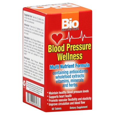 Bio Nutrition Bionu Blood Pressure Wellness - 60 Count