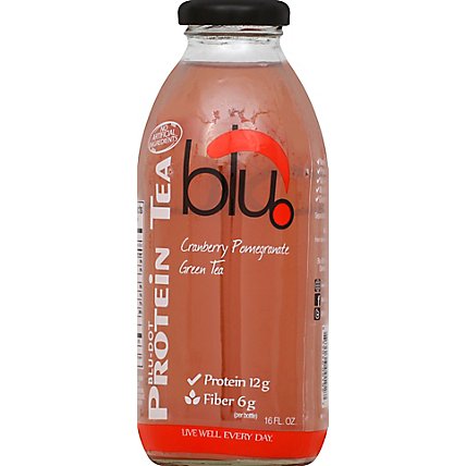 Blu-Dot Protein Tea Green Tea Flavored Cranberry Pomegranate - 16 Fl. Oz. - Image 2
