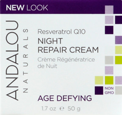 Andalou Naturals Night Repair Cream Age Defying Resveratrol Q10 - 1.7 Fl. Oz. - Image 2