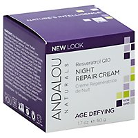 Andalou Naturals Night Repair Cream Age Defying Resveratrol Q10 - 1.7 Fl. Oz. - Image 1