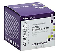 Andalou Naturals Night Repair Cream Age Defying Resveratrol Q10 - 1.7 Fl. Oz.