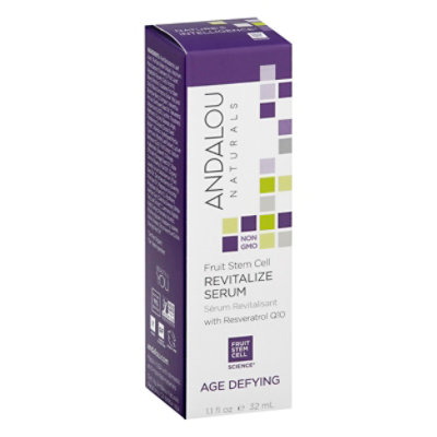Andalou Naturals Revitalize Serum Age Defying Fruit Stem Cell - 1.1 Fl. Oz. - Image 1