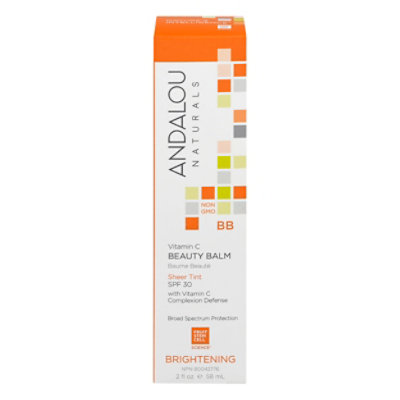 Andalou Naturals Brightening Beauty Balm All In One Sheer Tint With SPF 30 - 2 Fl. Oz. - Image 3