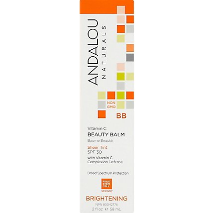 Andalou Naturals Brightening Beauty Balm All In One Sheer Tint With SPF 30 - 2 Fl. Oz. - Image 2