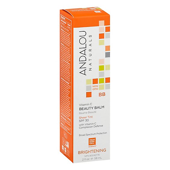 Andalou Naturals Brightening Beauty Balm All In One Sheer Tint With SPF 30 - 2 Fl. Oz.