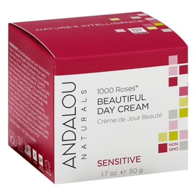Andalou Naturals 1000 Roses Day Cream Beautiful Sensitive - 1.7 Fl. Oz.