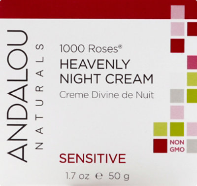 Andalou Naturals 1000 Roses Night Cream Heavenly Sensitive - 1.7 Fl. Oz. - Image 2