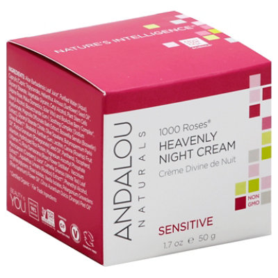 Andalou Naturals 1000 Roses Night Cream Heavenly Sensitive - 1.7 Fl. Oz. - Image 1