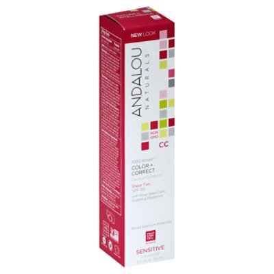 Andalou Naturals Color + Correct Moisturizing Sensitive Sheer Tan - 2 Fl. Oz. - Image 1