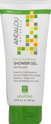 Andalou Naturals Shower Gel Uplifting Citrus Verbena - 8.5 Fl. Oz. - Image 1