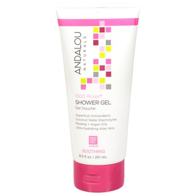 Andalou Naturals Shower Gel Soothing 1000 Roses - 8.5 Fl. Oz. - Image 3