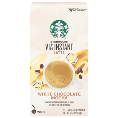 Starbucks Via Instant Coffee Latte White Chocolate Mocha Packets 5 1 23 Oz Vons