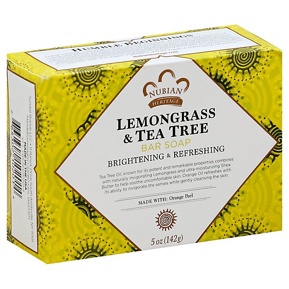 Nubian Heritage Soap Lemongrass & Tea Tree - 5 Oz