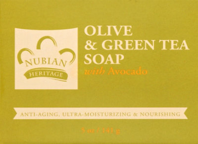 Nubian Heritage Soap Olive & Green Tea with Avocado - 5 Oz - Image 2