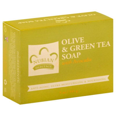 Nubian Heritage Soap Olive & Green Tea with Avocado - 5 Oz - Image 1