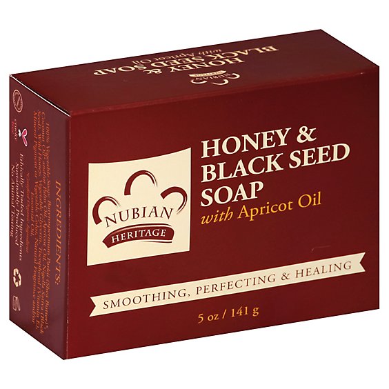Nubian Heritage Soap Honey & Black Seed with Apricot Oil & Wild Honey - 5 Oz